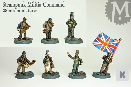 Steampunk command painted by Andrew Taylor by Meridian Miniatures