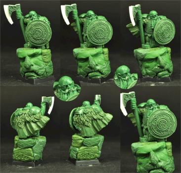 Dwarf Lord original green stuff sculpture by Scibor