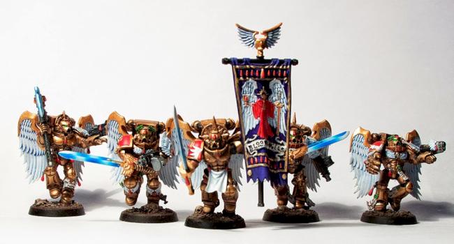 Blood Angels Sanguinary Guard by javacer