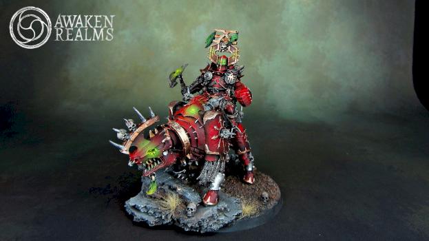 Khorne Lord on Juggernaut by Awaken Realms