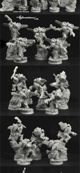 Sci Fi Egyptian Warriors with Jumpacks by Scibor