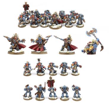 SPACE WOLVES: 5 GREY HUNTERS + 5 BLOOD CLAWS + HQ KROM DRAGONGAZE by Kronid