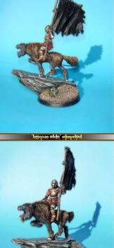 Ork auf Warg mit Standarte / Orc Lotr by OV Studio