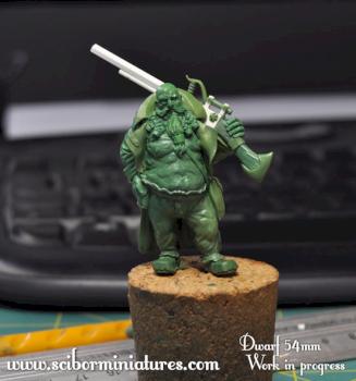 Dwarf 54mm work in progress by Scibor