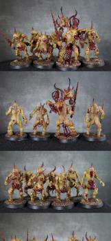Plaguebearers of Nurgle with Herald by andee