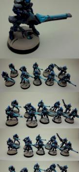 Eldar Guardian squad by Vvion