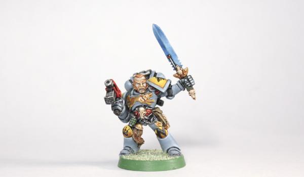 Space Wolves Wolf Guard With Power Sword by austinio