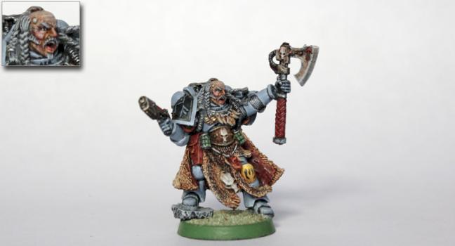 Space Wolves Rune Priest by austinio