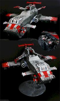 Grey Knights Thunderhawk Gunship, details by War and Paint