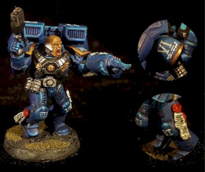 Ultramarine Assault Squad Sgt by P4Painting