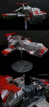 Grey Knights Thunderhawk Gunship by War and Paint