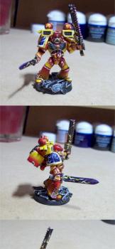 Jumpy flamey space marine by Bowlog
