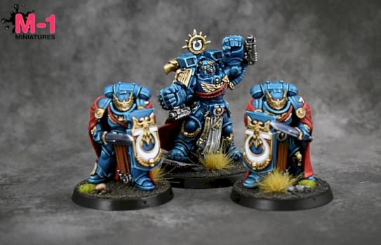 Primaris Calgar and retinue by malinek28