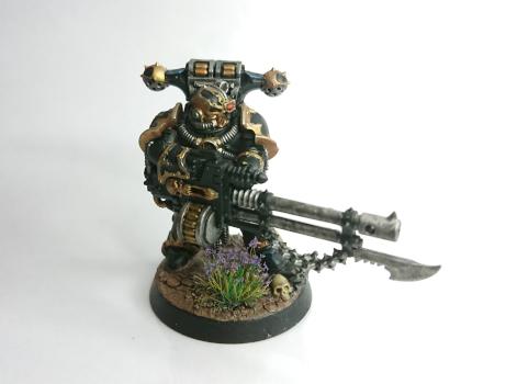 Black Legion Chaos Space Marine with Auto-Cannon by Iamgeorgeous