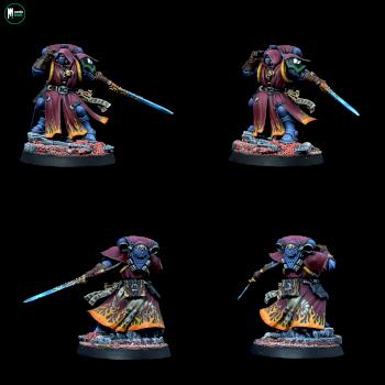 Primaris Librarian in Phobos armour, Librarius Horned Skull symbol by castlebrush