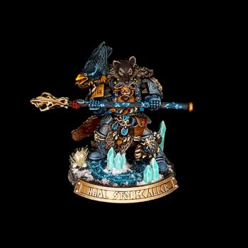 Njal Stormcaller Rune Priest Space Wolves by Ymir_Paint