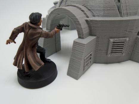 Table Top Terrain 3D Printed SciFi Hut Ruin for Star Wars Legion, 40k and others by w013ejb