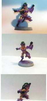 Dark Elf Blood Bawl lineman by opsidiannight