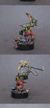 Ork Nob with 'uge Choppa by Orkish by WhiteRavenFactory