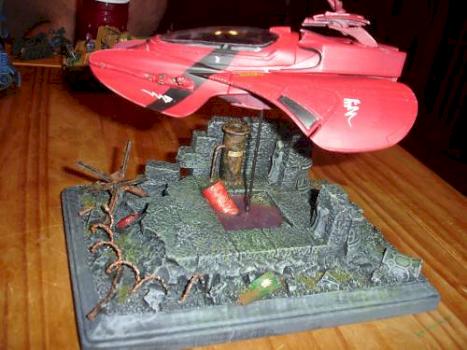 Custom Eldar Vyper Tank with Cityfight Base by FatDog