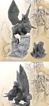 Moskals Chaos Dwarves General on War Bull by Scibor