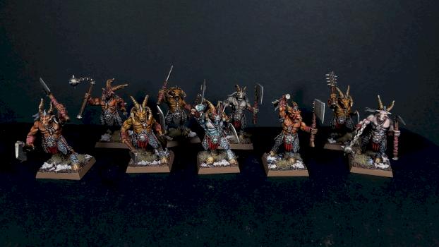 Chaos Beastmen Gor Herd by Mortighaar Minis