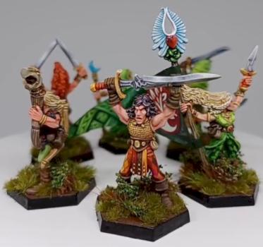 Wood Elf Wardancers Command by painterboyroy