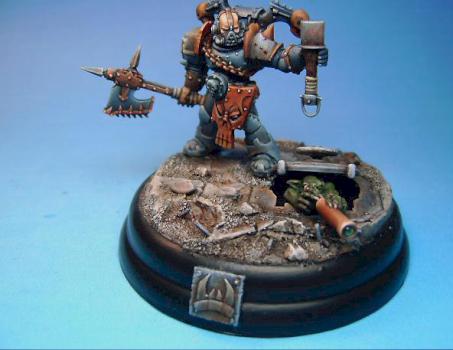 chaos space marine and goblin by fix