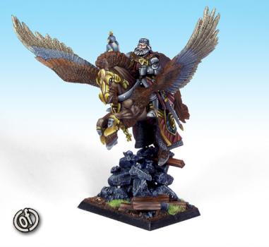 Bretonnian Pegasus Knight with falcon by Kuczek