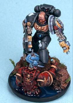 Imperial Fists vs. Champion of Khorne by verzaniproductions