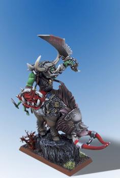Mounted Orc Warboss with snotling by Wolfbane