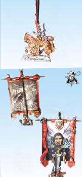 Bretonnian Standard Bearer CONVERTED propainted by Black Gobbo