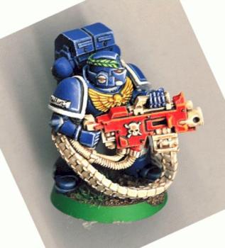 Space Marine with Heavy Bolter by wallydoo