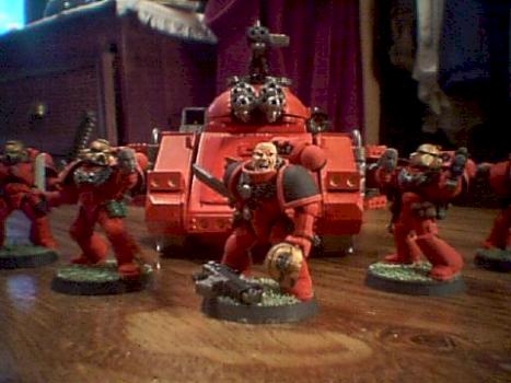 BloodAngels Honor Guard and Baal Predator by blackbob