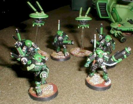 Tau XV15 Stealth Battlesuit Team by Blackbob