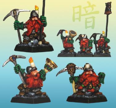 Dwarf Miners Command Group by kurai