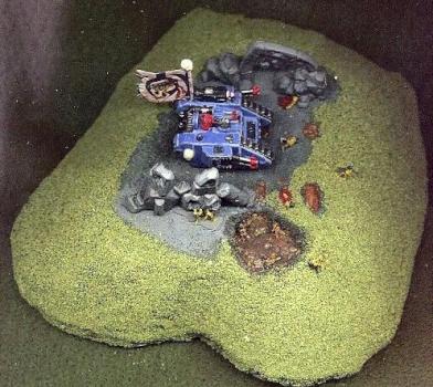 Epic Ultramarine Land Raider Display by hiveworld