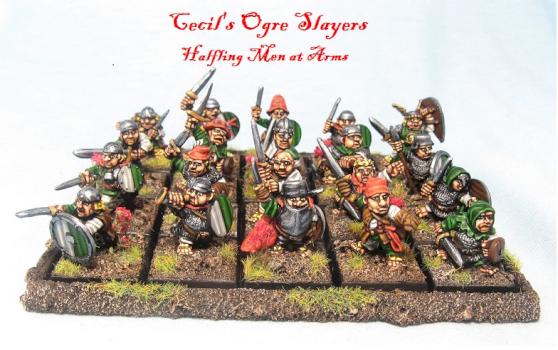 Cecil's Ogre Slayers, Halfling Men At Arms by Hubbynz
