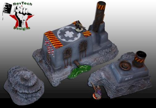 Small Industrial Buildings Terrain Set by Starfog