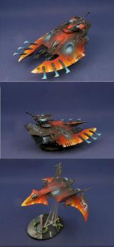 eldar wave serpent and crimson hunter (eldar army part 3 of 3) by techanu