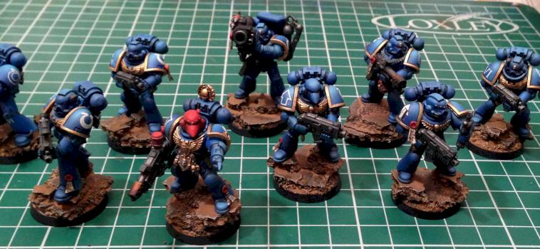 Ultramarine 10-man Tactical Squad (2) by HeavyTankBuilder