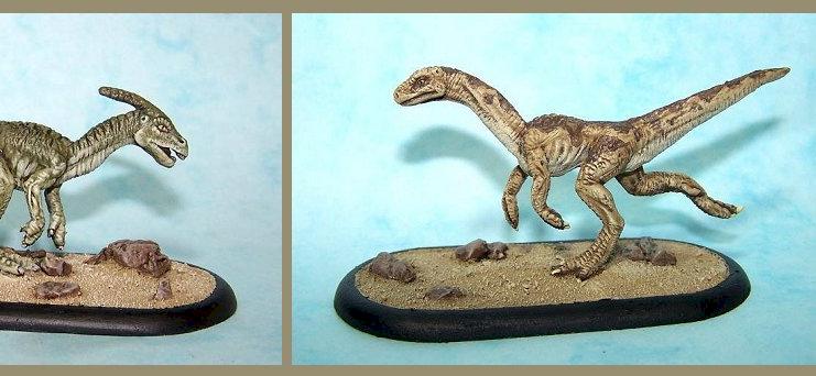 dinosaur mounts - painted by snuurg, sculptor
