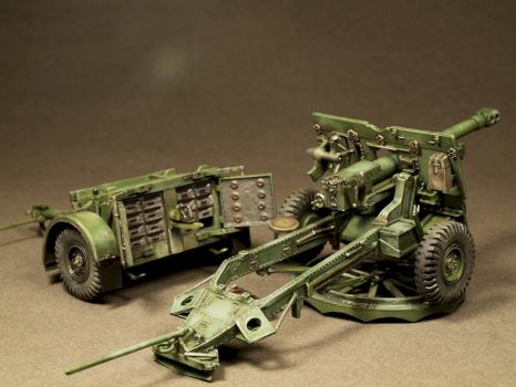 1/35 Tamiya Built British 25 Pdr. Field Gun w/Limber by Finecraftpoland
