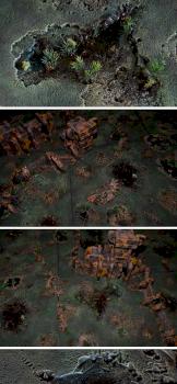JUNGLE MODULAR 72x48 GAMEBOARD + TERRAIN BOX ready to battle by studiolevel