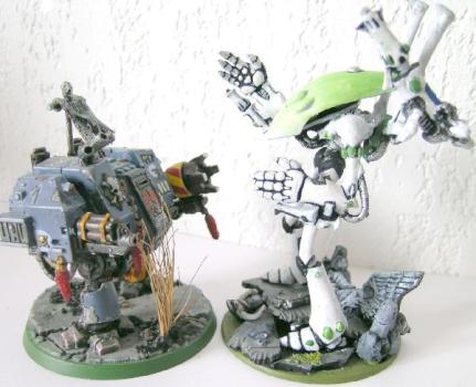 SEIGNEUR FANTOME VS DREADNOUGHT SPACE WOLF by nergalis