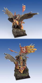 Bretonnian Standard Bearer on Pegasus by Wolfbane