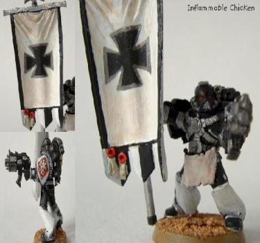 Space Marines-Standard Bearer by Inflammable Chicken