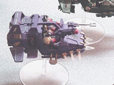 Purple landspeeder with demon in back by kingeryck