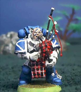 Space Marine Bagpiper by lachlin