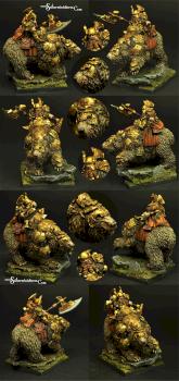 Dwarf King on War Bear by Scibor